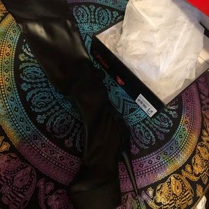 PLEASER Knee high leather Platform Boot